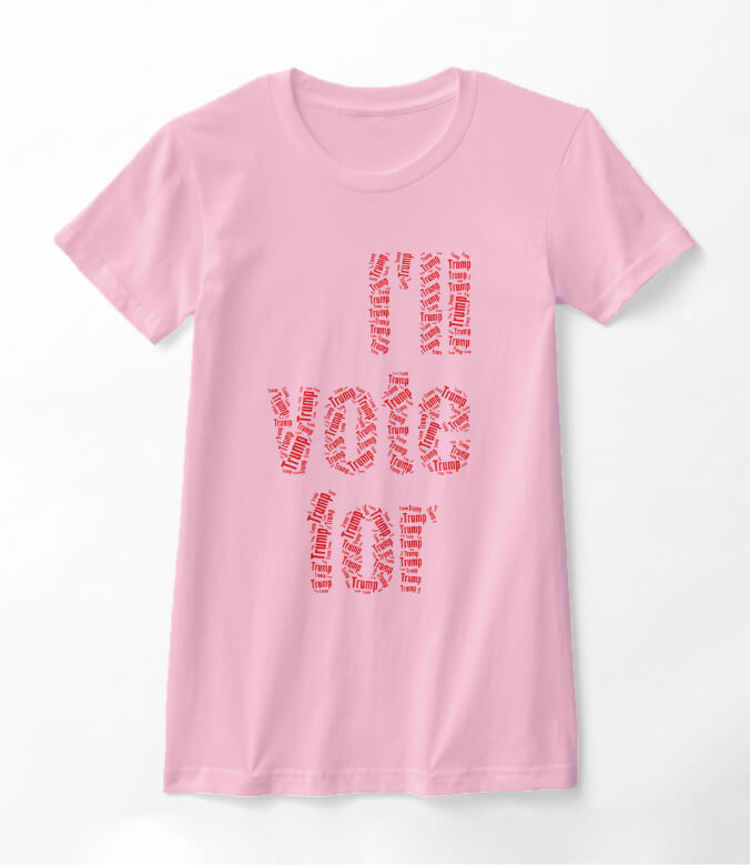 TRUMP vs. HARRIS / I'll vote for… Trump B+C Pink T-Shirt